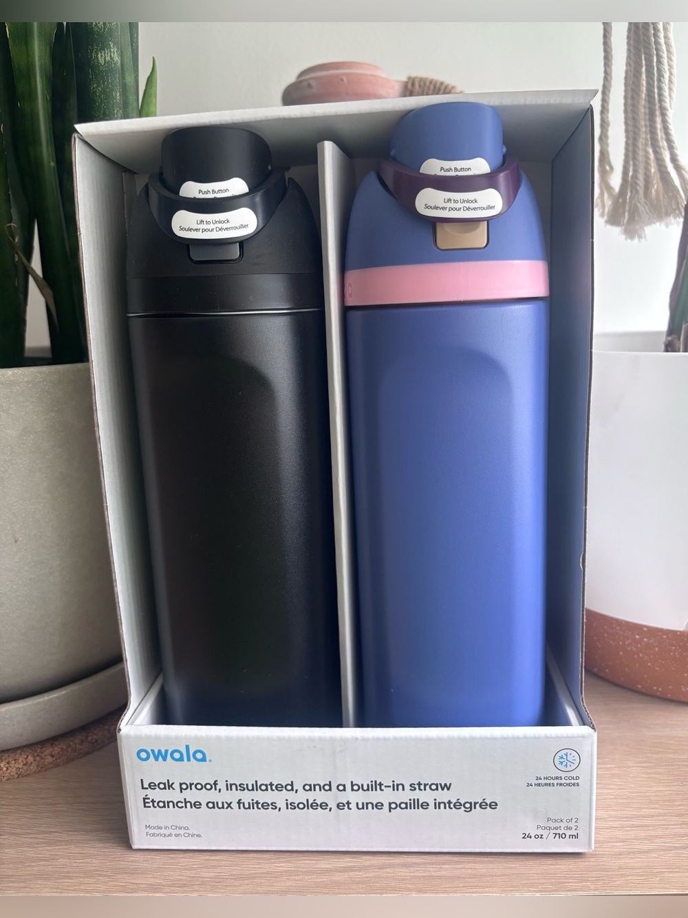 OWALA | 24oz FreeSip Insulated Water Bottles 2 pack